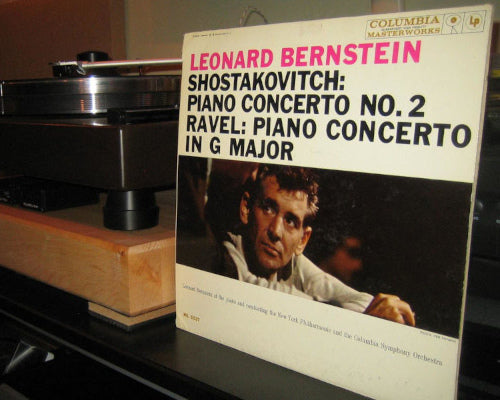 Shostakovitch Piano Concerto No.2 , Ravel Piano Concerto in G Major - Bernstein & New York Philharmonic - Columbia Masterworks six eye WLP ML 5337