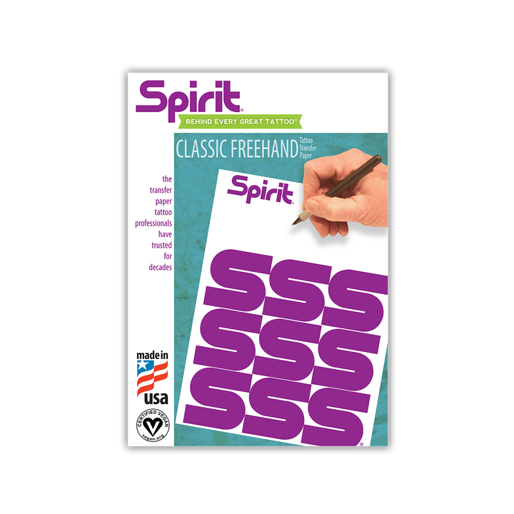 Spirit Classic Freehand Tattoo Transfer Paper 100 Sheets Tatt Lab 4510