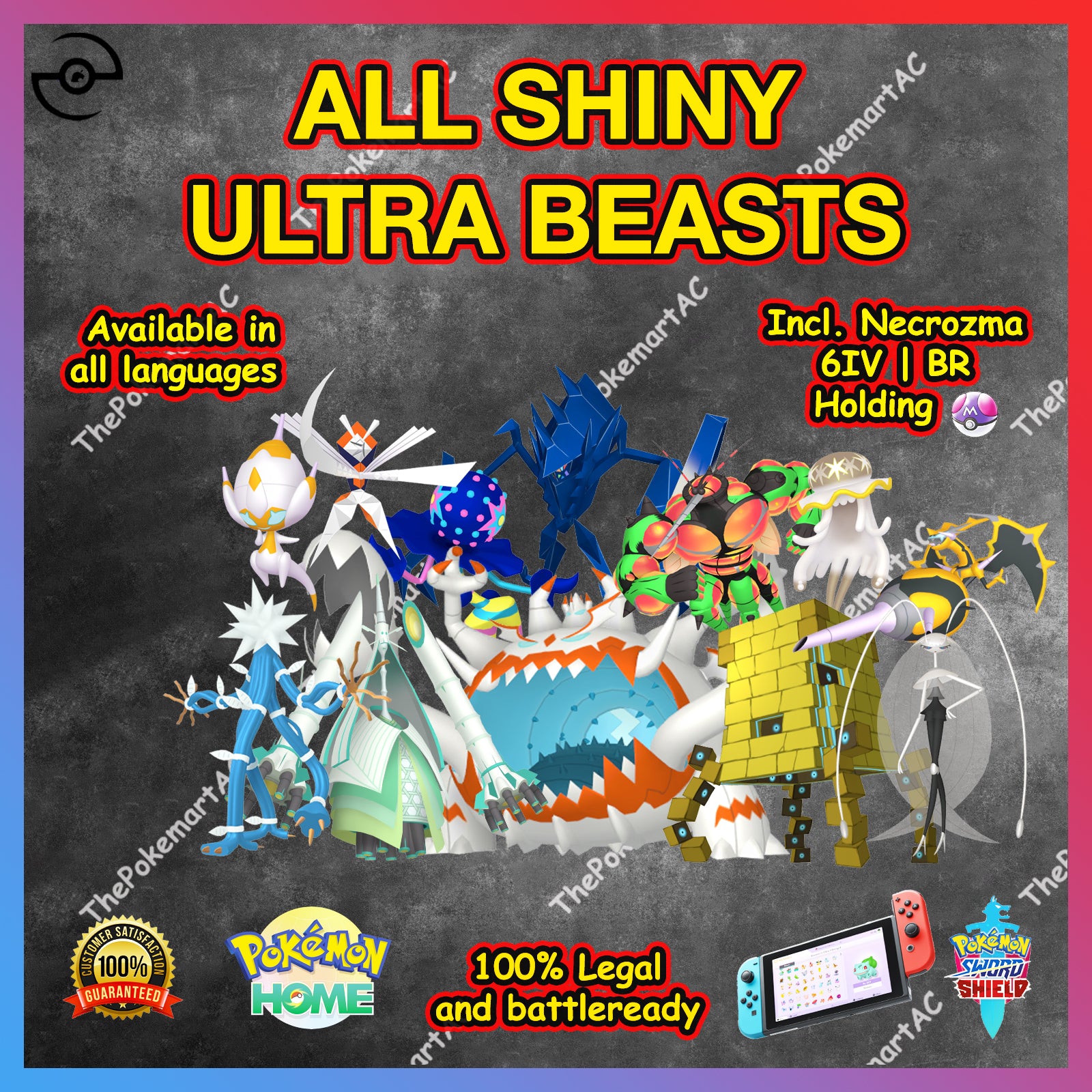 All Ultra Beast Pokemon Shiny Pack 12 Pokemon 6iv Br Thepokemartac