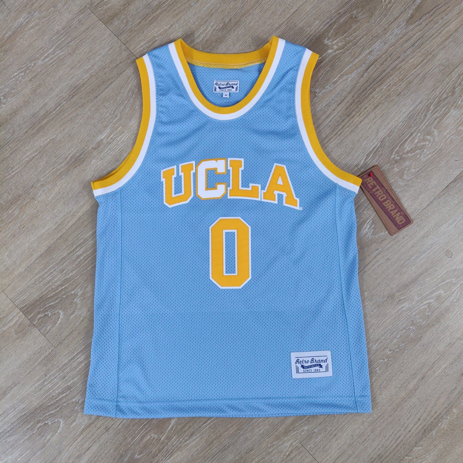 Men's Original Retro Brand Russell Westbrook White UCLA Bruins  Commemorative Classic Basketball Jersey