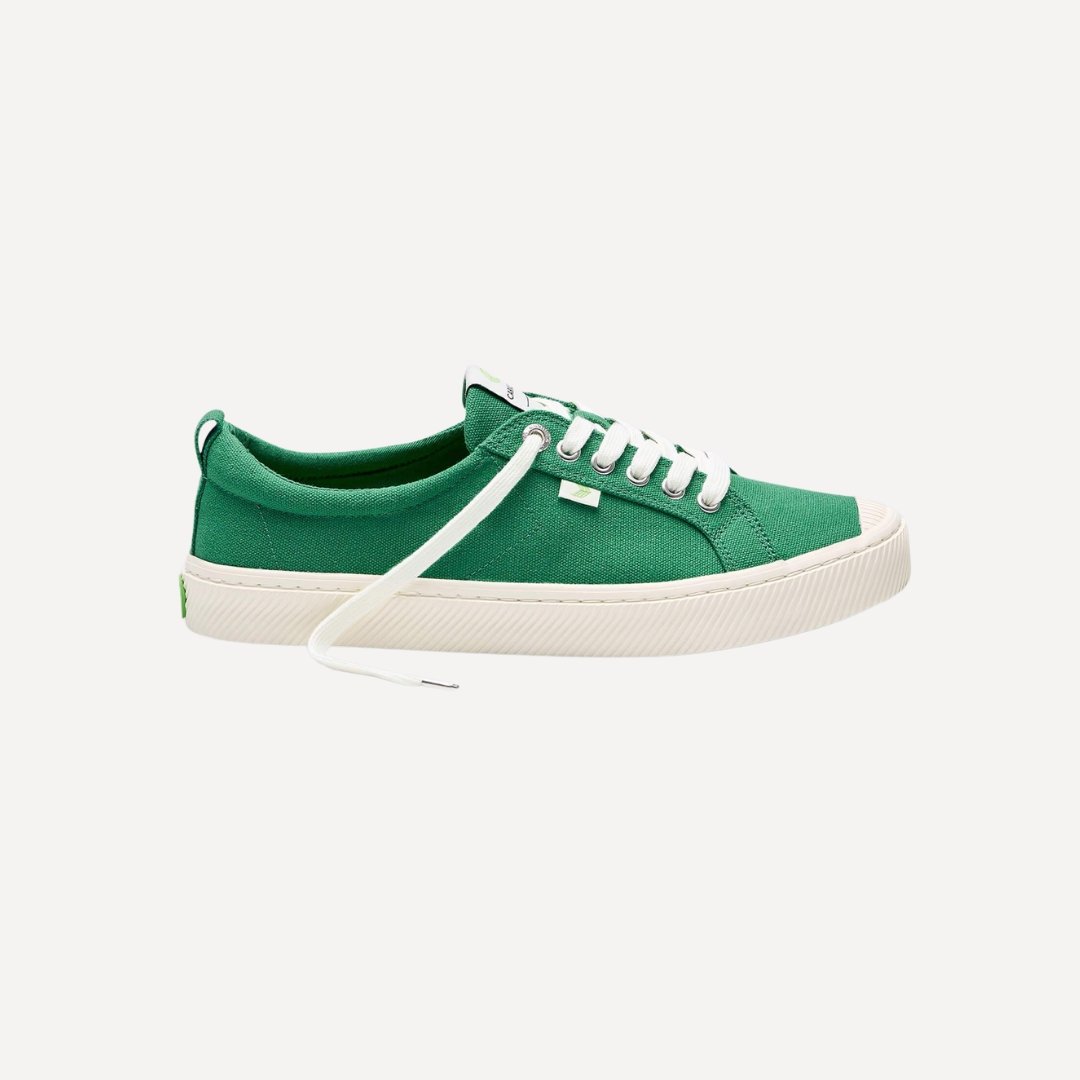 oca low green canvas sneaker