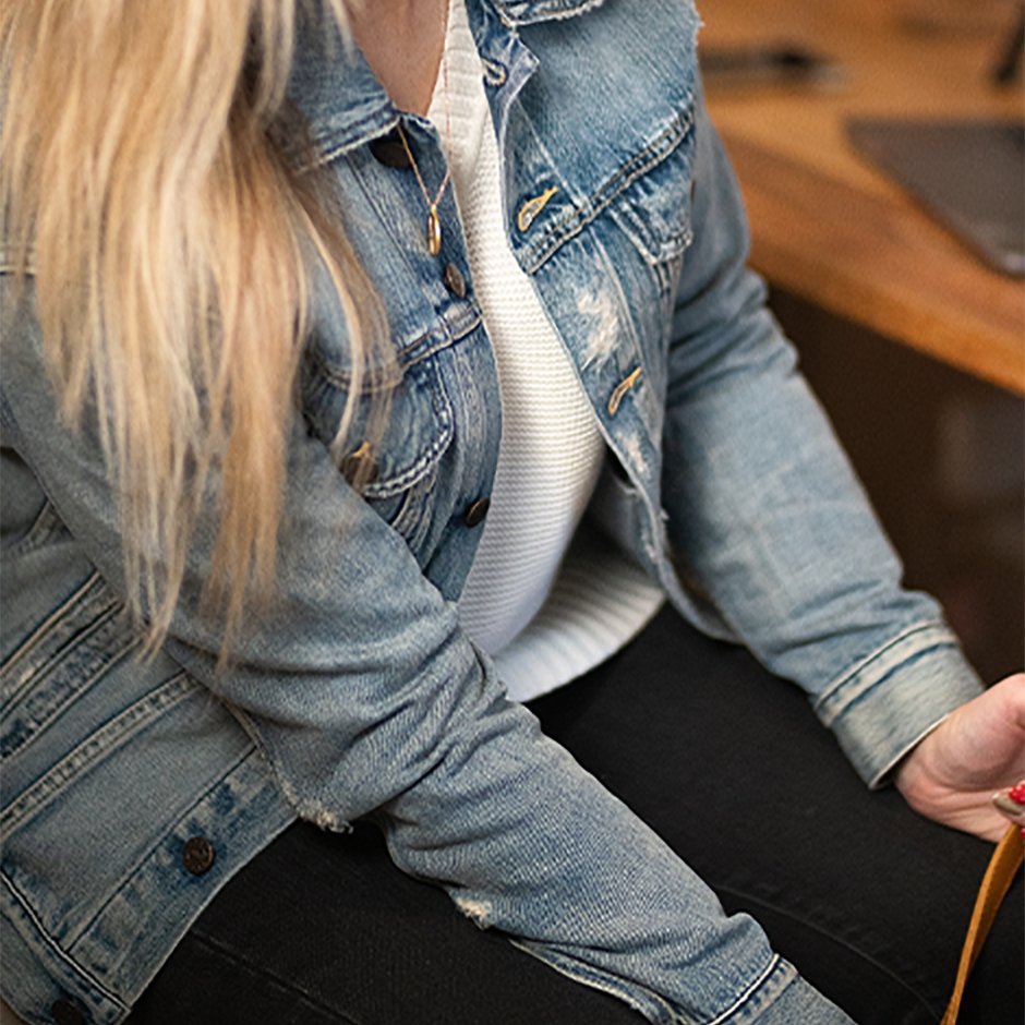 wearing able denim jacket