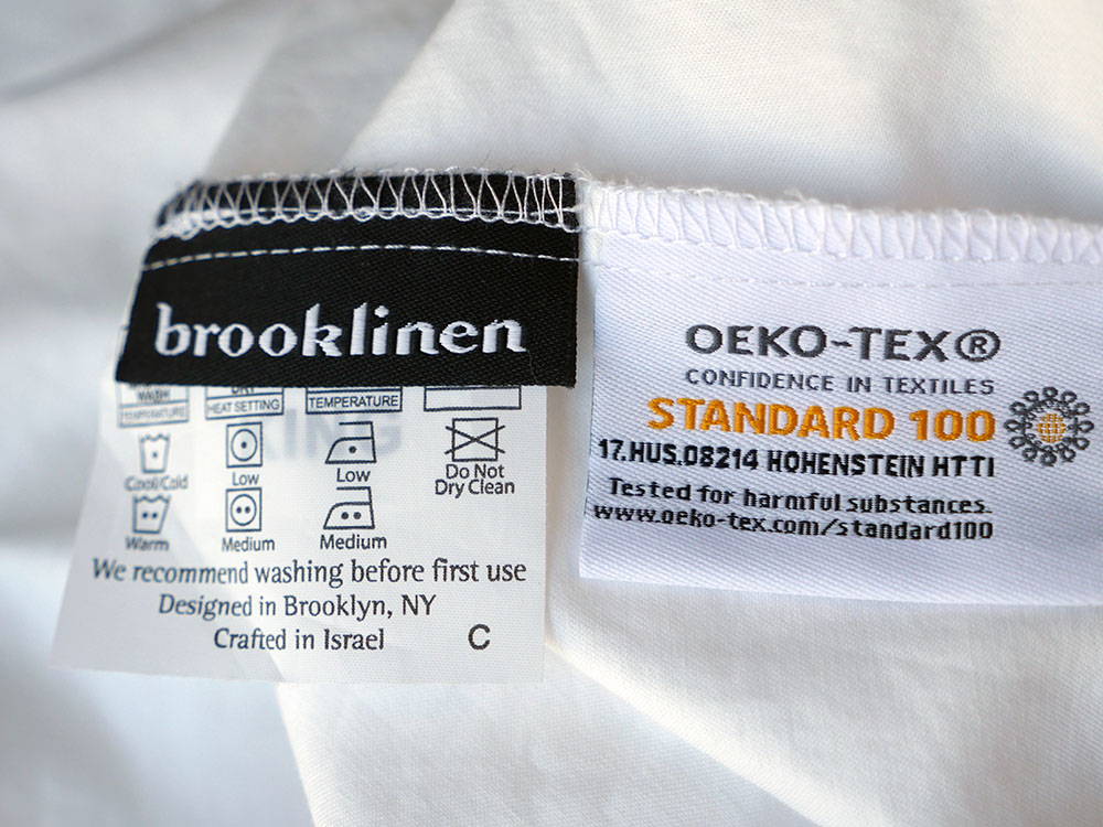 brooklinen washing tag