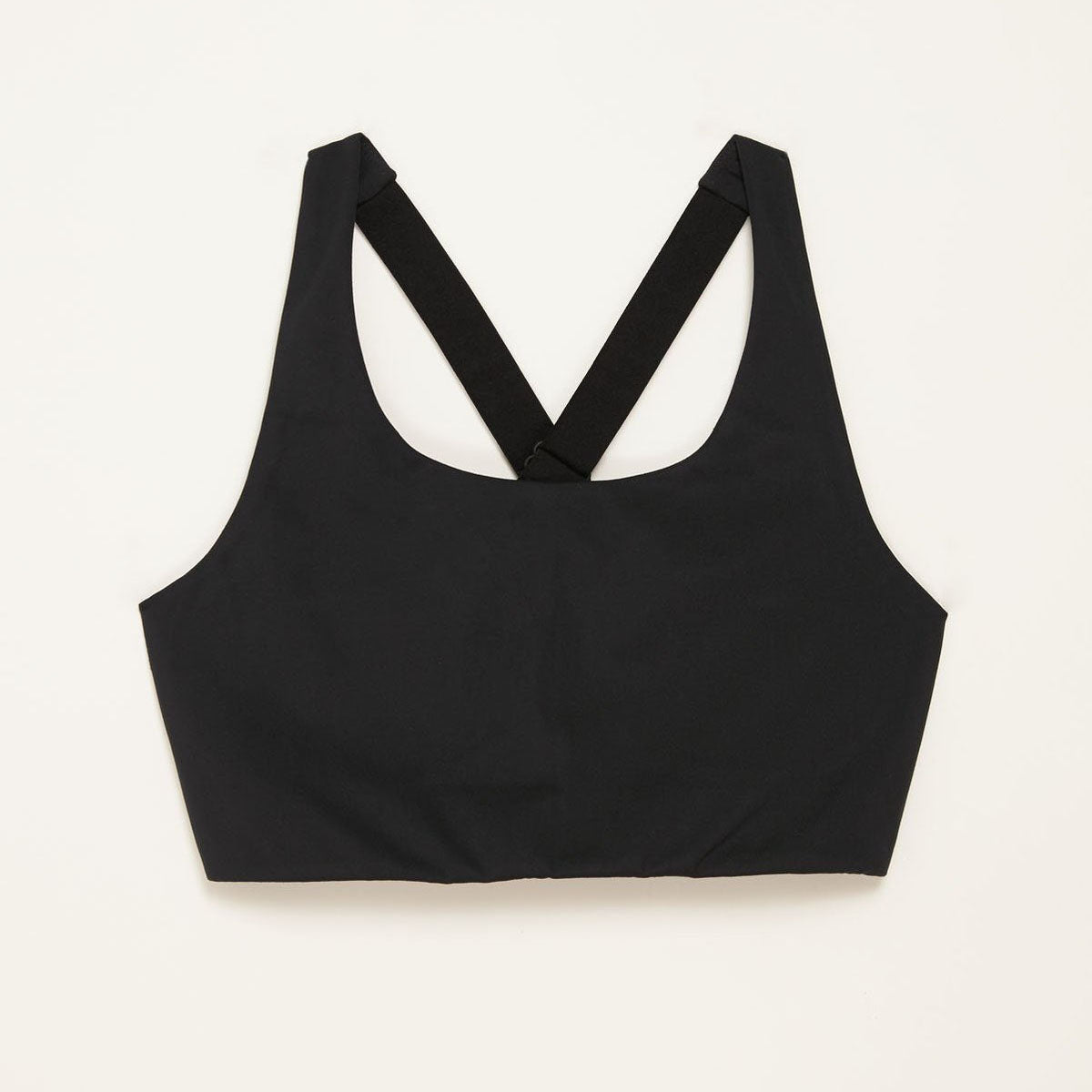 Black Audrey Cross Back Bra — Girlfriend Collective