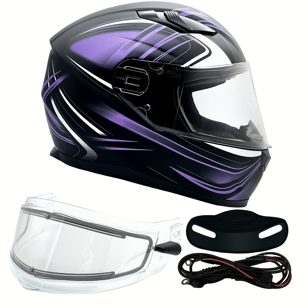 snowmobile helmet electric visor