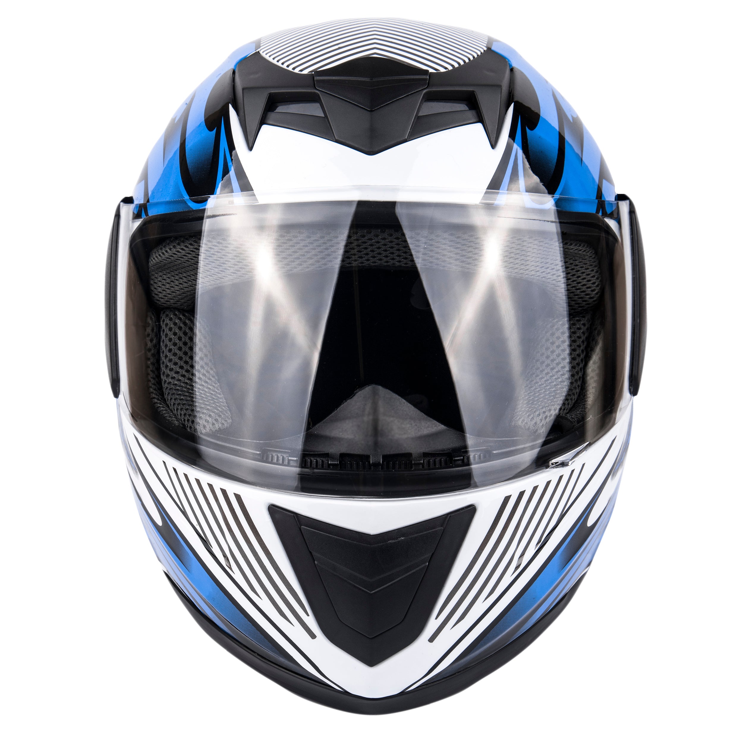 electric blue motorcycle helmet