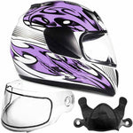 Purple Youth Double Pane Snowmobile Helmet (XL) - FACTORY SECOND