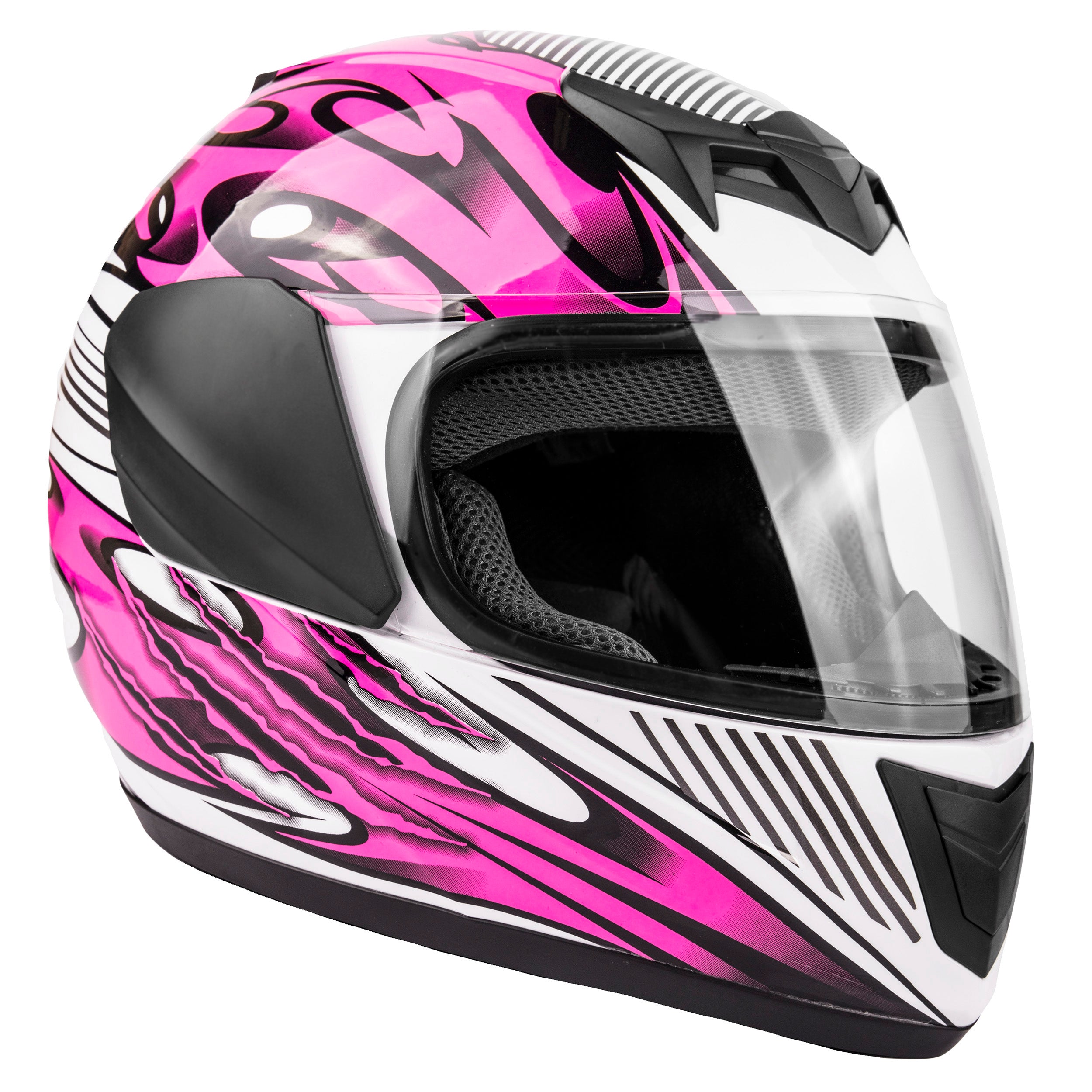 pink motorcycle helmet full face