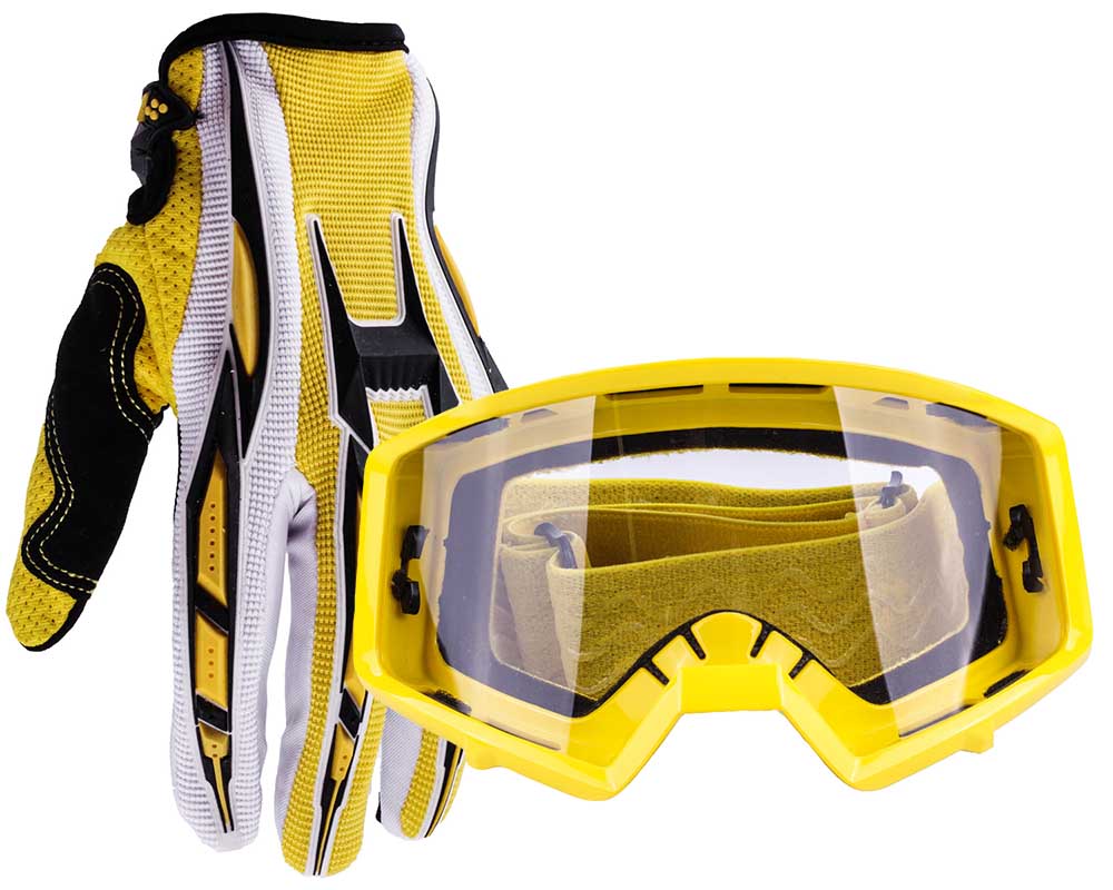 yellow dirt bike gloves