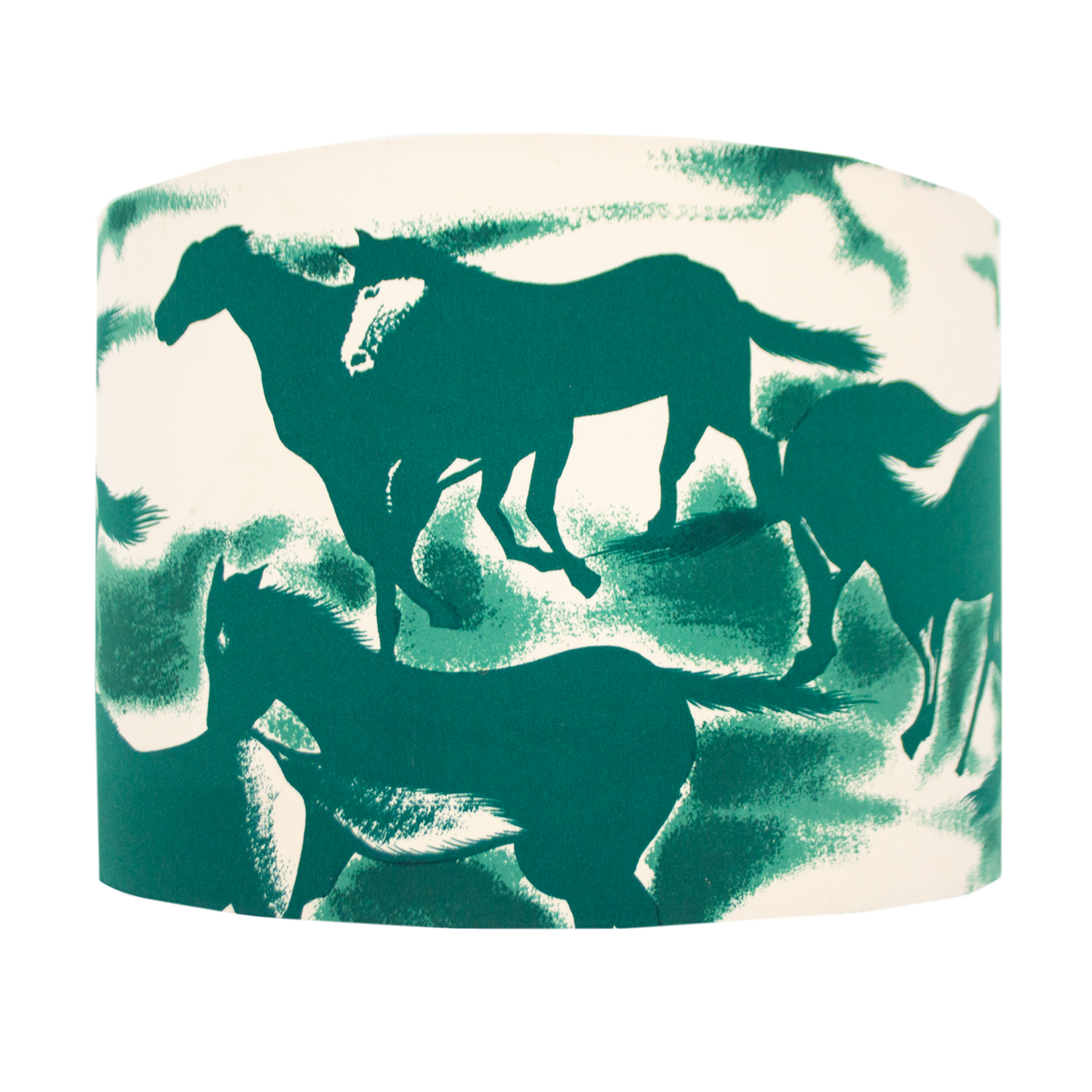 Vintage Equestrian Print Fabric Lampshade