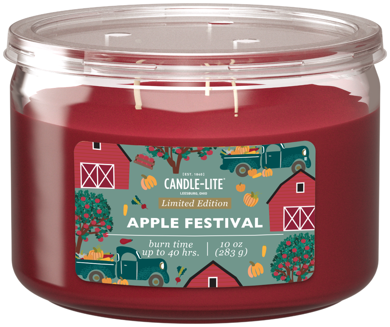 Apple Festival 3-wick 10oz Jar Candle | Candle-lite Company