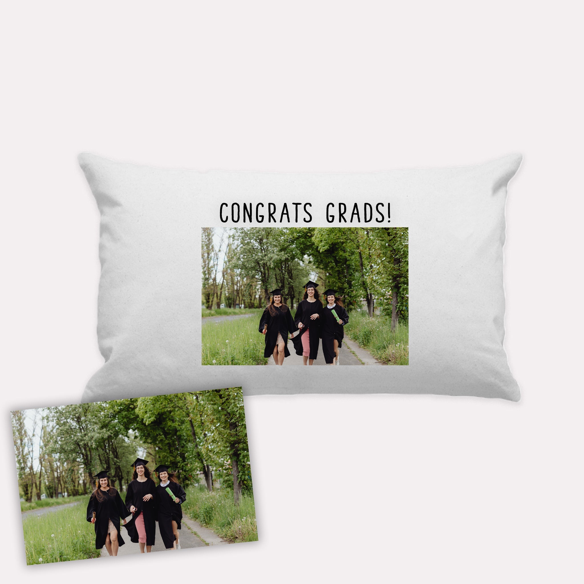 Custom Photo White Lumbar Pillow - The Printed Gift product image