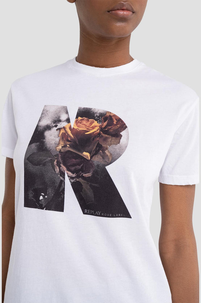 Replay W3572B Rose Label T-Shirt –