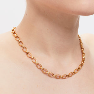 Sonoma Medium Mixed Link Chain Necklace set in 22K Apricot Gold- 18