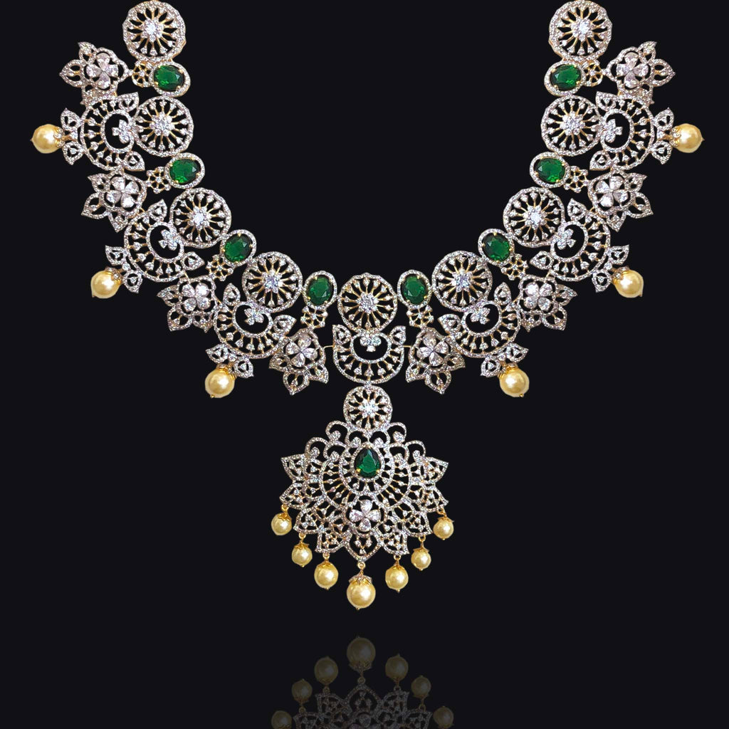 traditional south indian diamond necklace designs