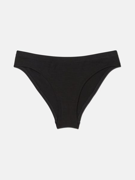 Single Stitch | Women's Thong Underwear | Sustainable Tencel (Black,  X-Large)