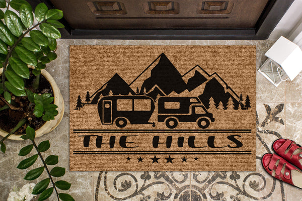 Camper Banner Gift Camping Welcome Mat