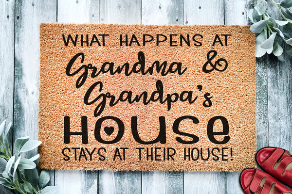 There's No Place Like Grandma and Grandpa's Doormat, Home Decor