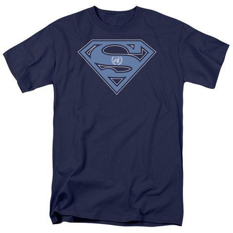 Superman U N Shield Regular Fit Charcoal Short Sleeve Shirt - supermanstuff.com