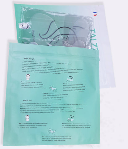 Packaging des patchs anti-rides en silicone