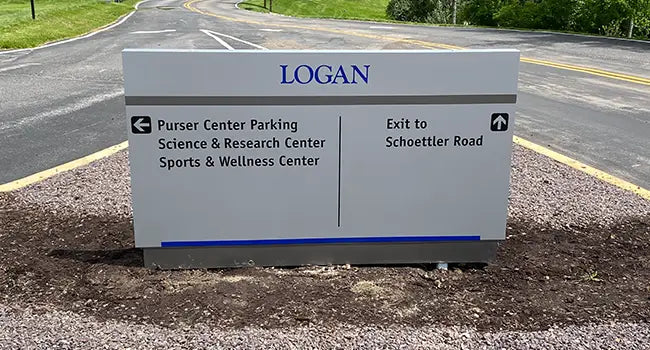 outdoor wayfinding sign
