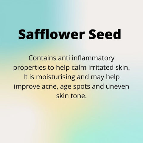 Safflower seed oil in a clay mask
