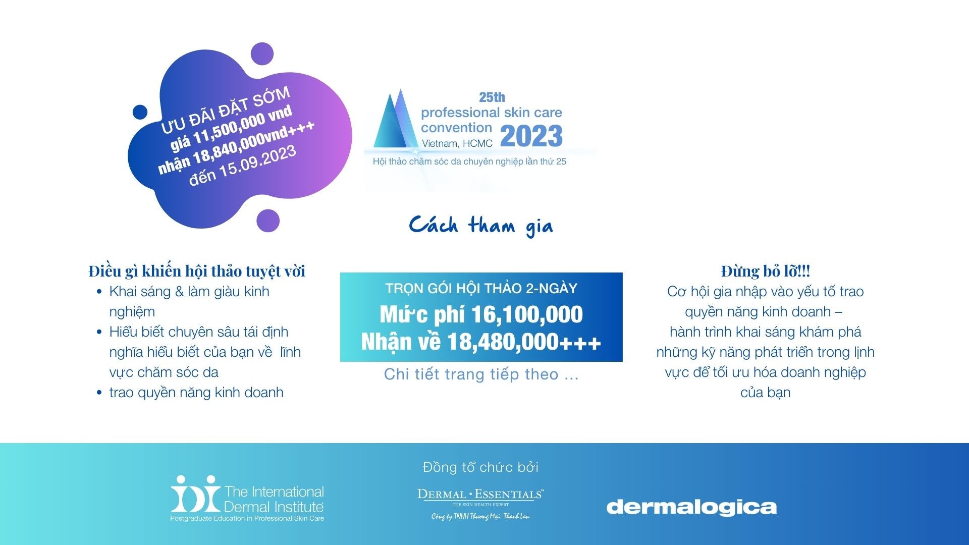 hoi thao cham soc da chuyen nghiep lan thu 25 2023 tai ho chi minh dermalogica dermal essentials idi