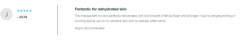 feedback tich cuc ve hieu qua cua mat na cap nuoc duong am Dermalogica Skin Hydrating Masque