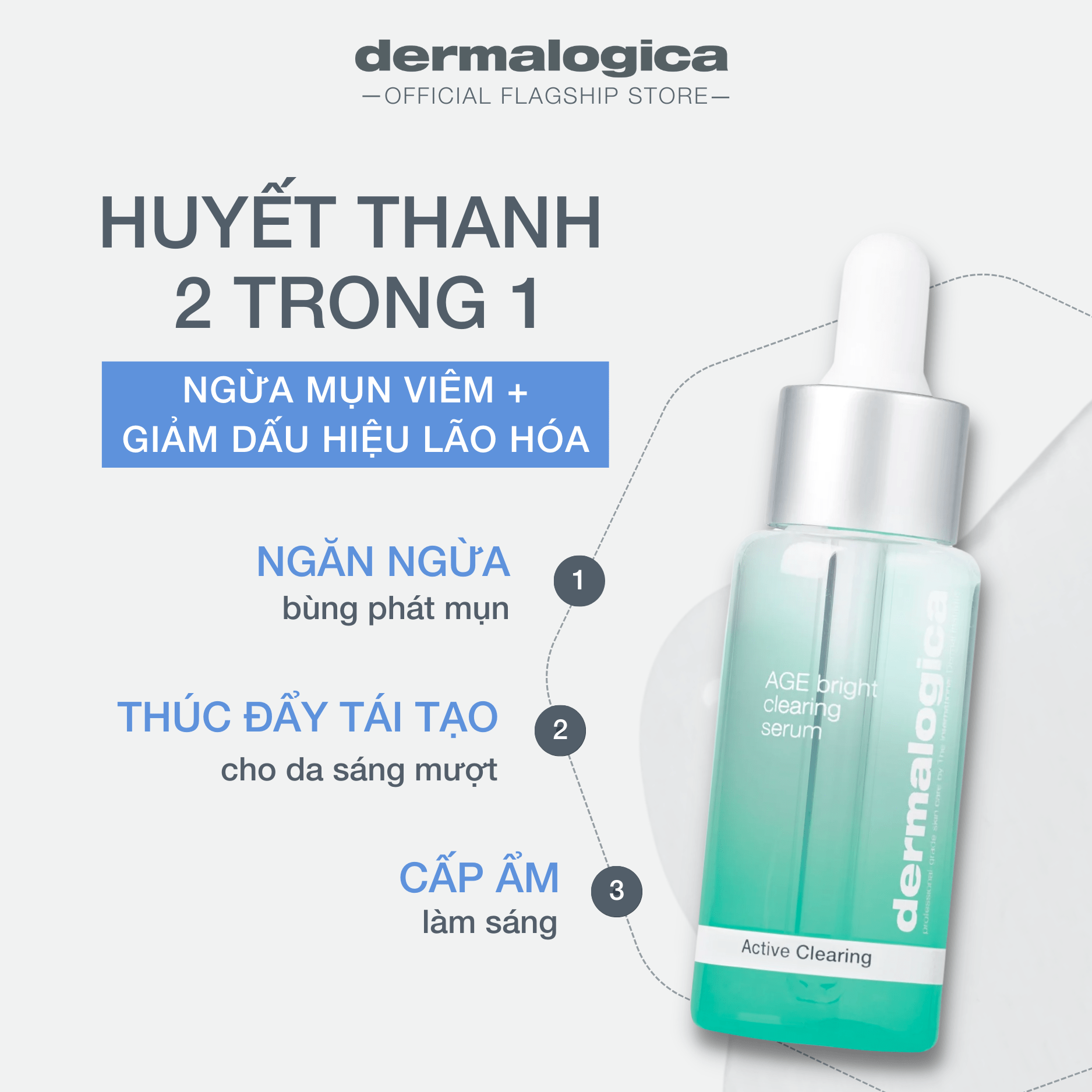 Age Bright Clearing Serum trị mụn sáng da ngăn ngừa lão hóa