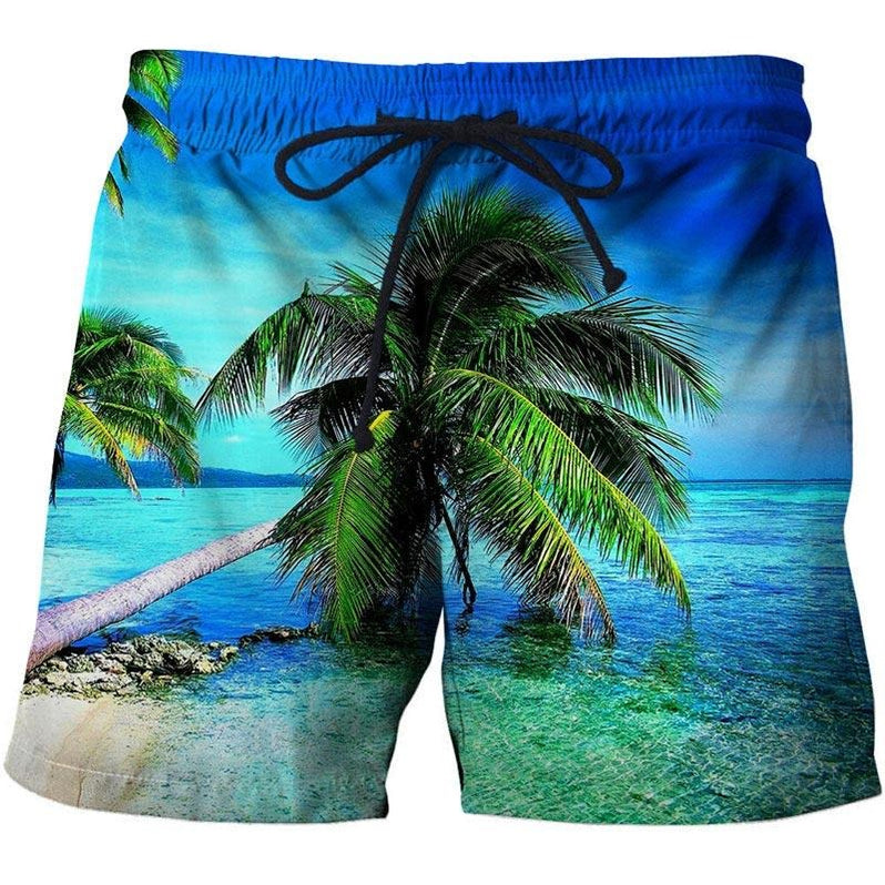 Bright Green Palm Tree Shorts — Zipy Hoodie