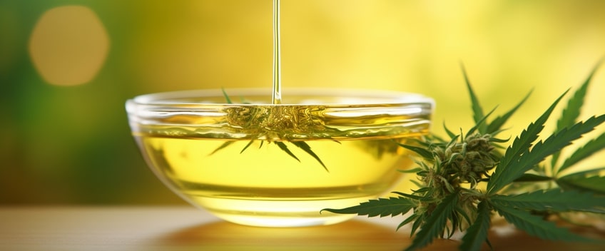 yellow cbd oil with cannabis