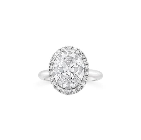 Just Gold Jewellery - Classic Oval Cut Diamond Engagement Ring