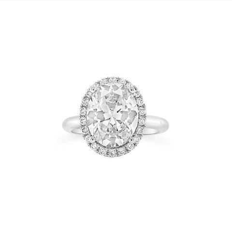 Just Gold Jewellery - Classic Oval Cut Diamond engagement ring