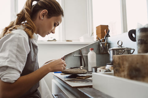 Just Gold Jewellery - Jeweller working on jewellery.jpg