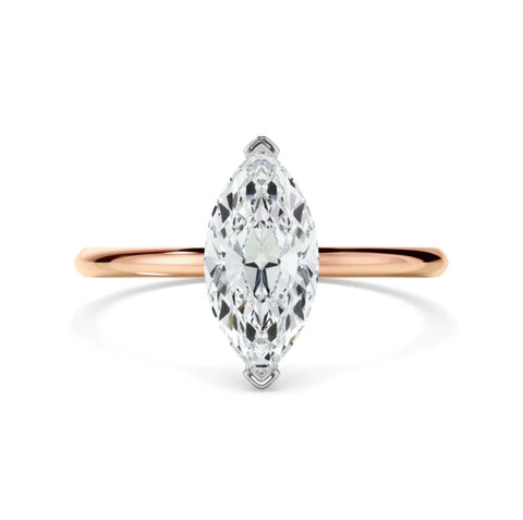 Just Gold Jewellery - Marquise Diamond Engagement Ring
