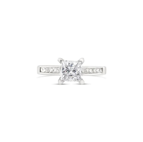 Just Gold Jewellery - Princess Cut Channel Setting Engagement Ring