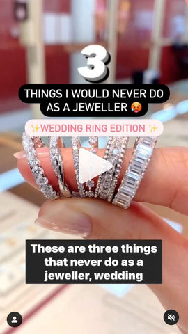 Three things I would never do as a jewellery wedding ring edition video