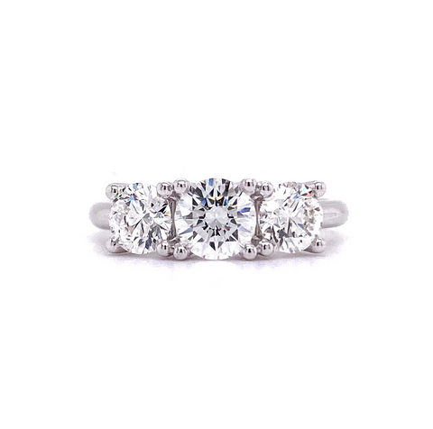 CLASSIC THREE STONE ENGAGEMENT RING