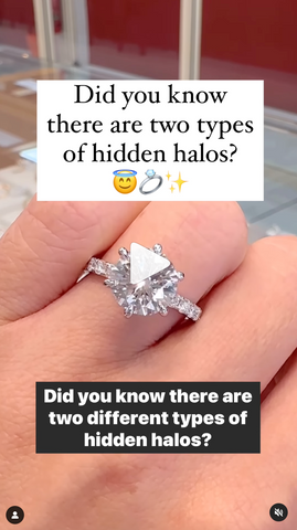 Hidden Halo Diamond Engagement Ring