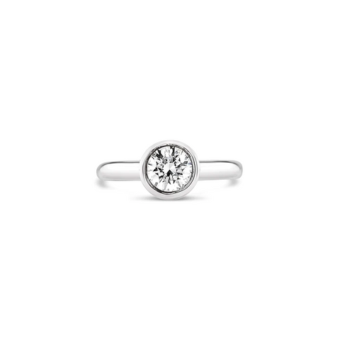 BEZEL SETTING DIAMOND ENGAGEMENT RING