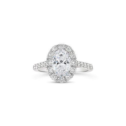 CLASSIC OVAL HALO ENGAGEMENT RING