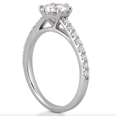 Cathedral Prong Diamond Engagement Ring