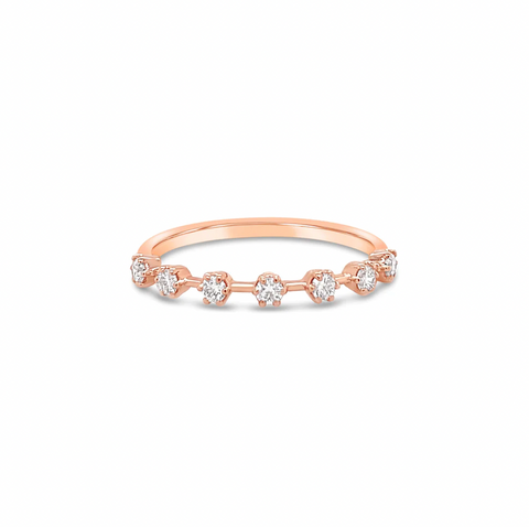 18K ROSE GOLD DIAMOND DRESS RING