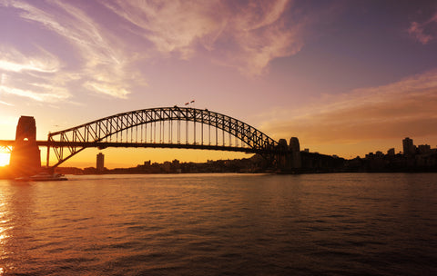 Harbour bridge at sunset