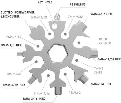 Snowflake MultiTool Size and Specs