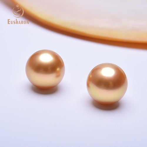 10-11mm AAA Quality South Sea Loose Pearl in Gold for Sale | Pearls Only