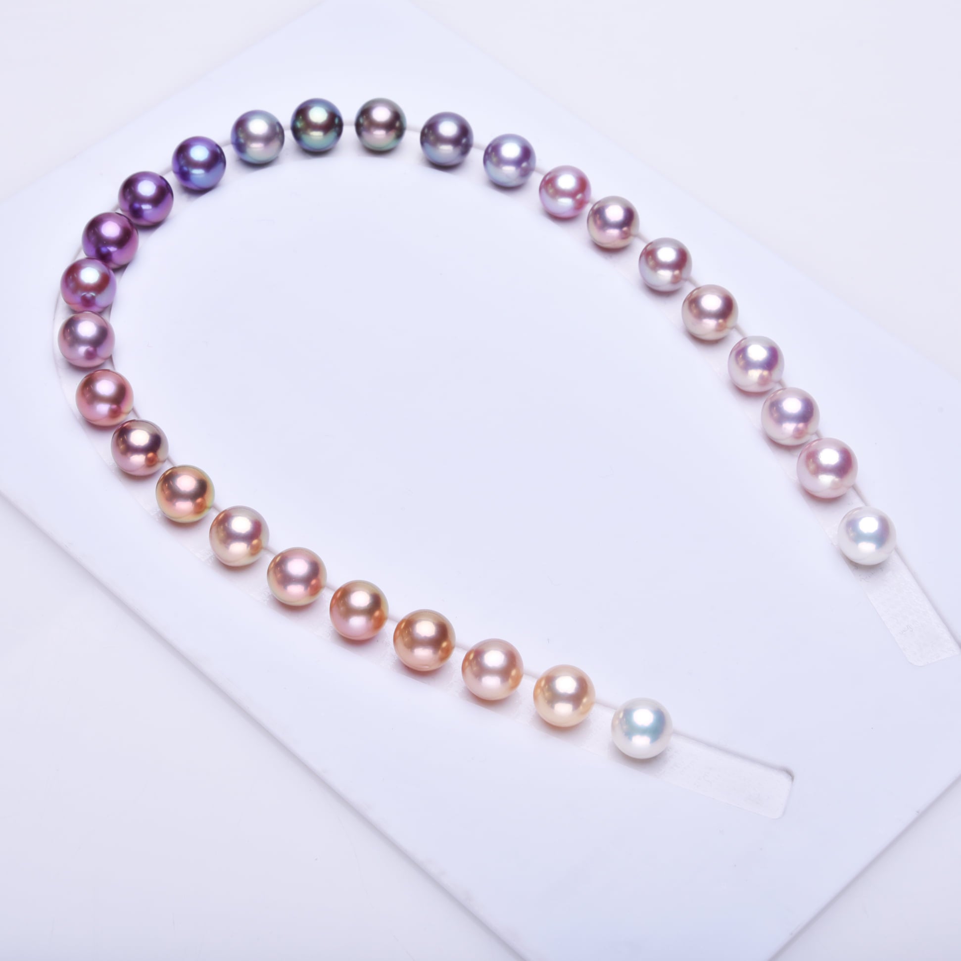 Gradient Purple Round Matching Freshwater Loose Pearls For