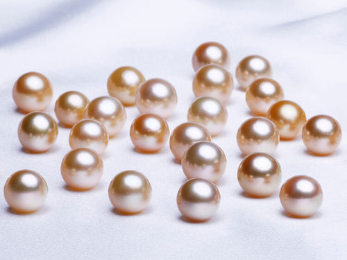 10-11mm AAA Quality South Sea Loose Pearl in Gold for Sale | Pearls Only