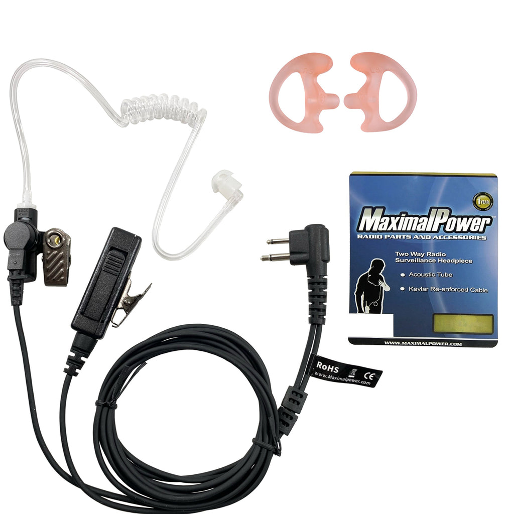 MaximalPower™ PTT Mic Earbud Headset for HYTERA for Hytera PD502 PD550