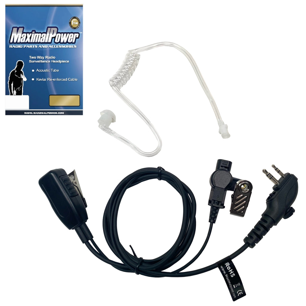 MaximalPower™ PTT Mic Earbud Headset for HYTERA for Hytera PD502 PD550